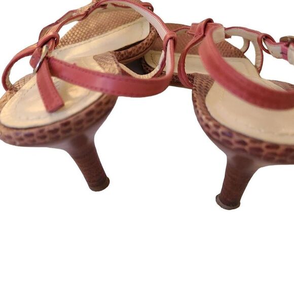 Ann Taylor Strappy Leather Small Heel Sandal Shoe Size 6M - Picture 6 of 10